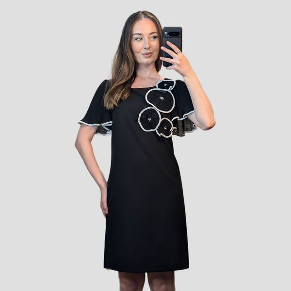 Mini Short Sleeve Black Dress