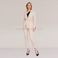 Collar Flap Detail Blazer & Pants Set