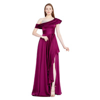 Floralia Purple Beaded Evening Dress