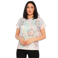 Giyas Short Sleeve Crew Neck Casual Blouses